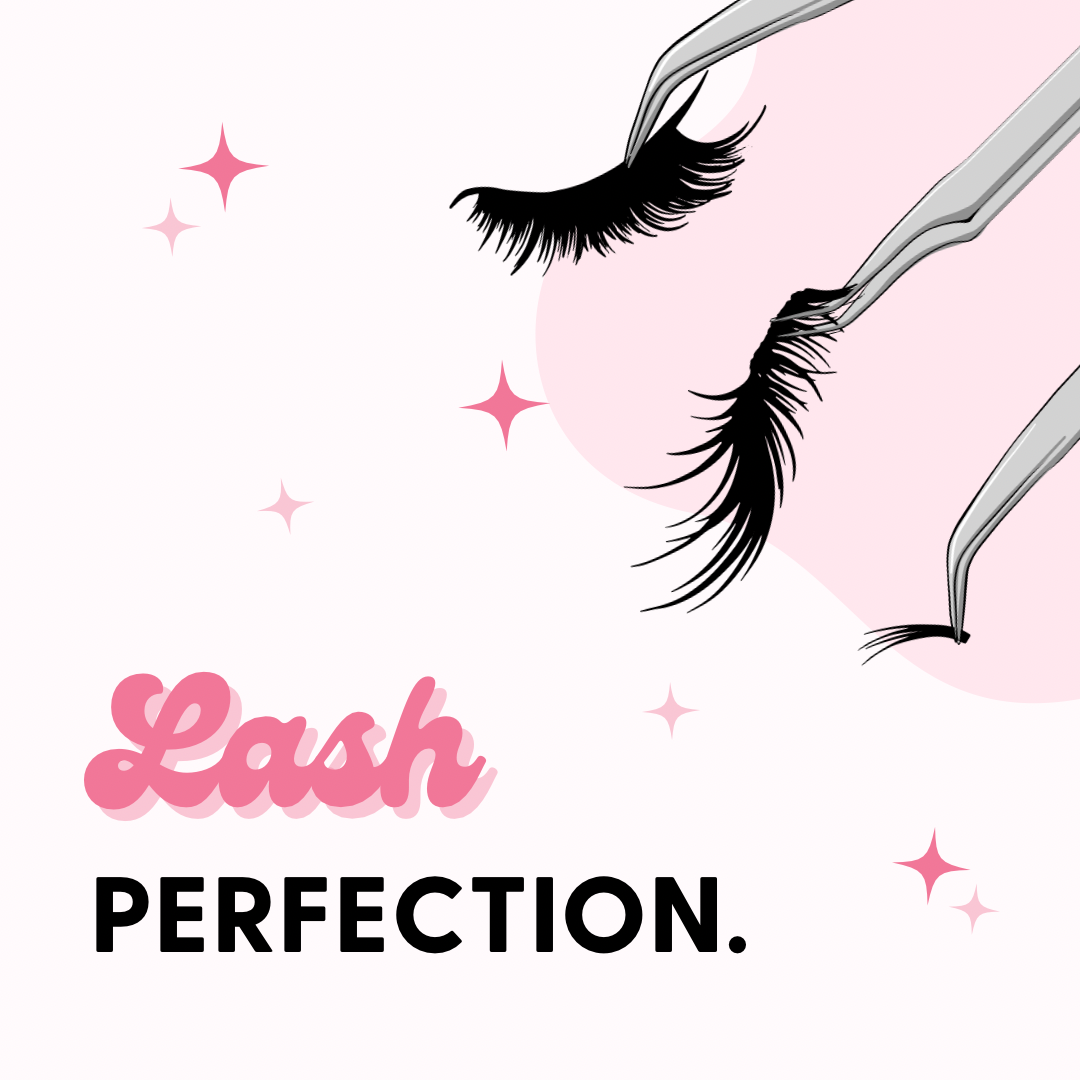 7 DAYS OF INSTAGRAM POSTS LASH EXTENSIONS TEMPLATE: EDITABLE IN CANVA