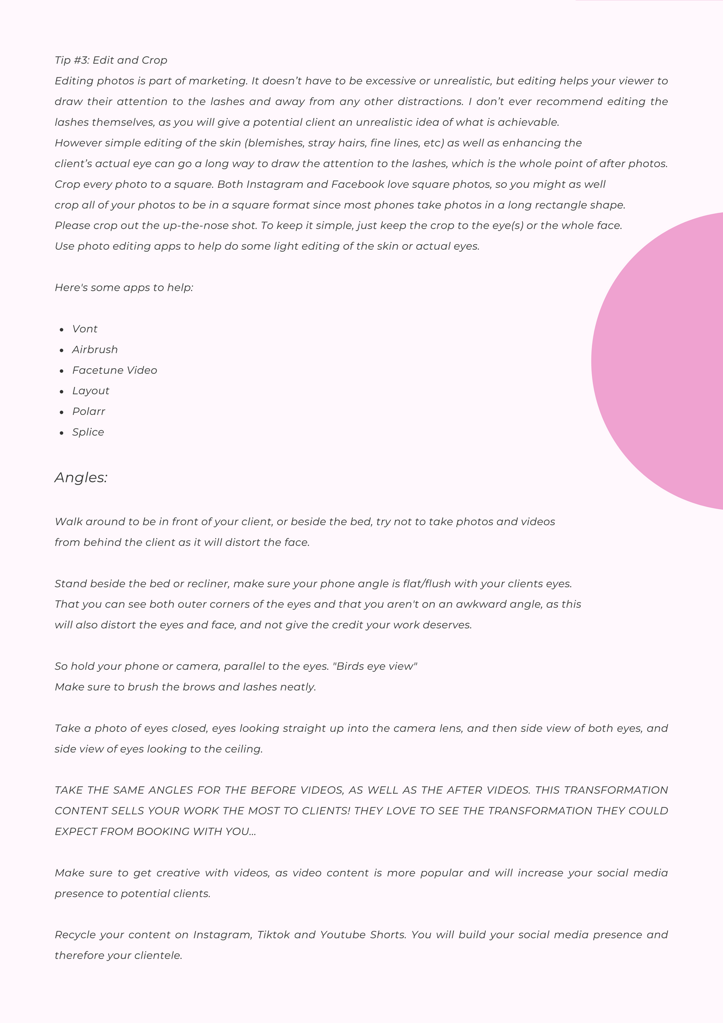 LASH PHOTO TIPS PDF: DOWNLOAD