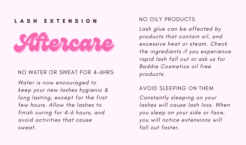 LASH AFTERCARE BUSINESS CARD TEMPLATE: EDITABLE IN CANVA (pink)