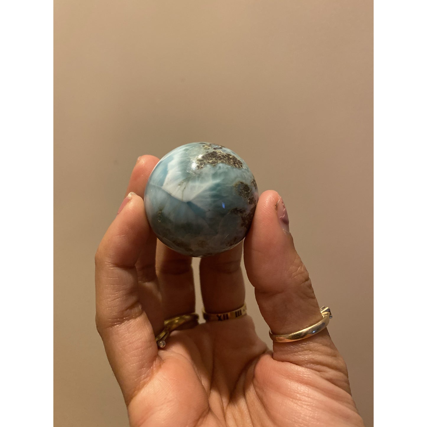 Rare Larimar Sphere (0.075gm)