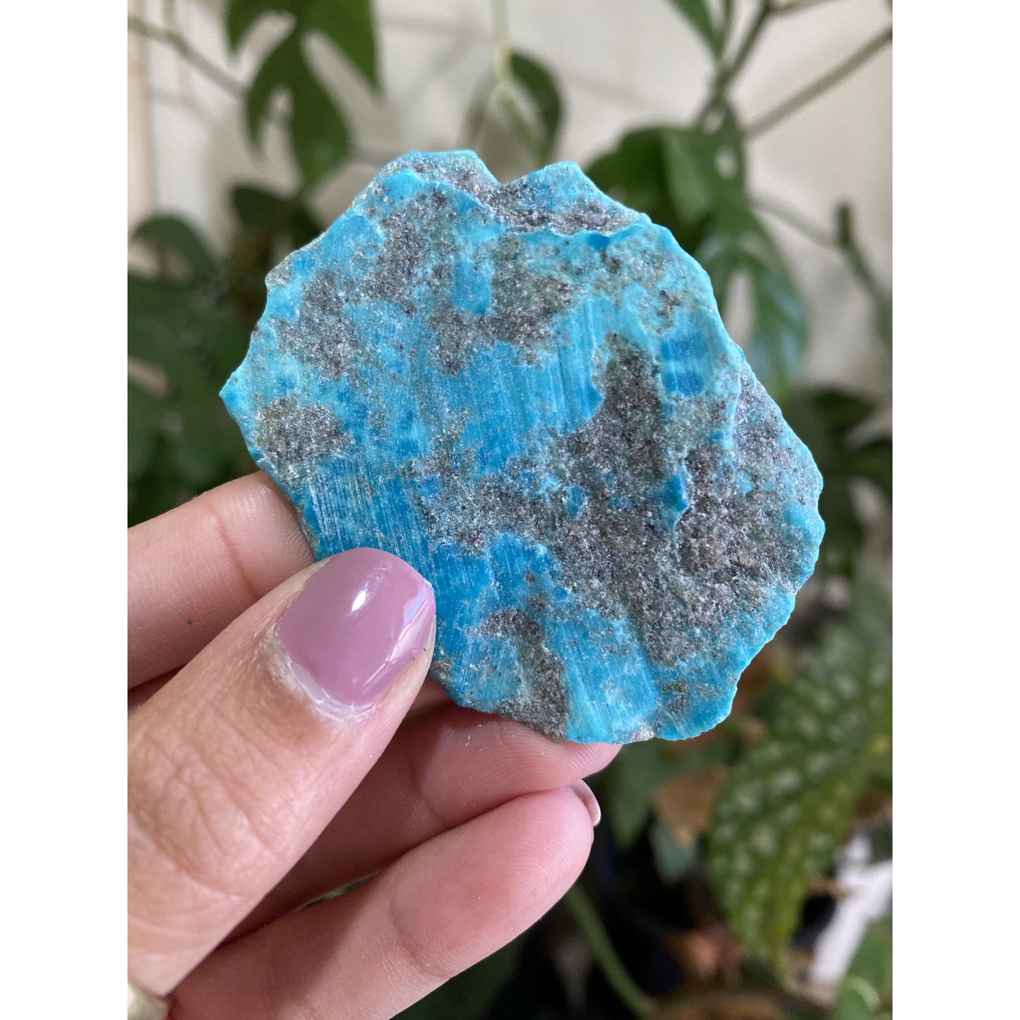 Turquoise Semi Polished Crystal Slab