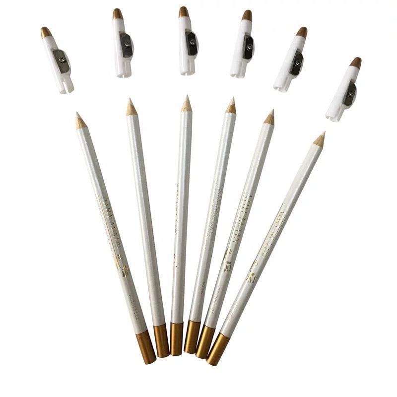 White Eyebrow Mapping Pencil x 3