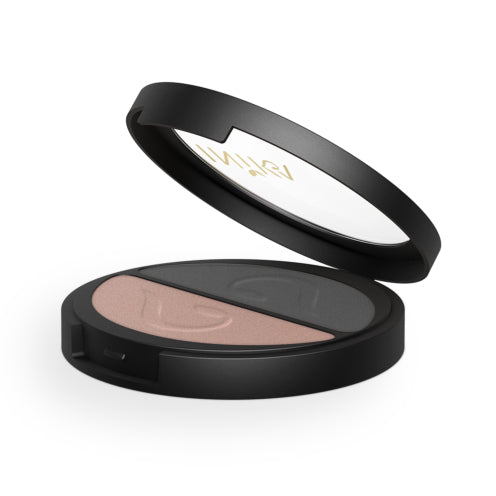 Inika Pressed Mineral Eyeshadow Duo- Black Sand